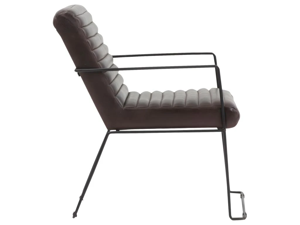 Fauteuil En Cuir Marron Astrid â Image 5