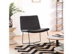 Fauteuil En Cuir Noir Chahinaize