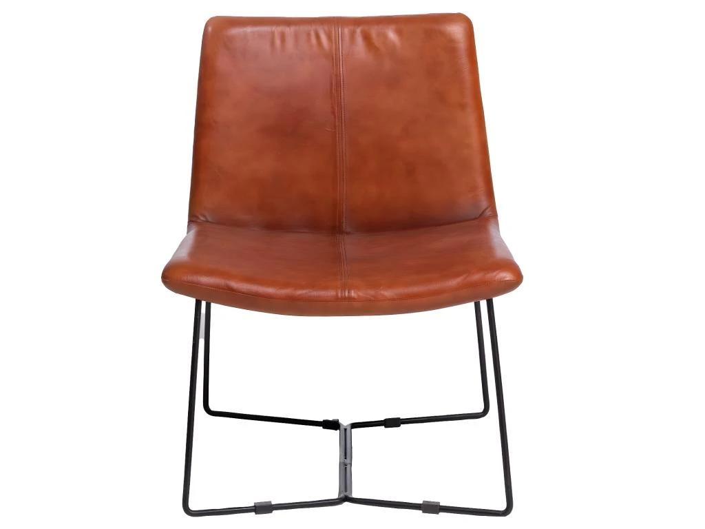 Fauteuil En Cuir Marron Chahinaize â Image 5