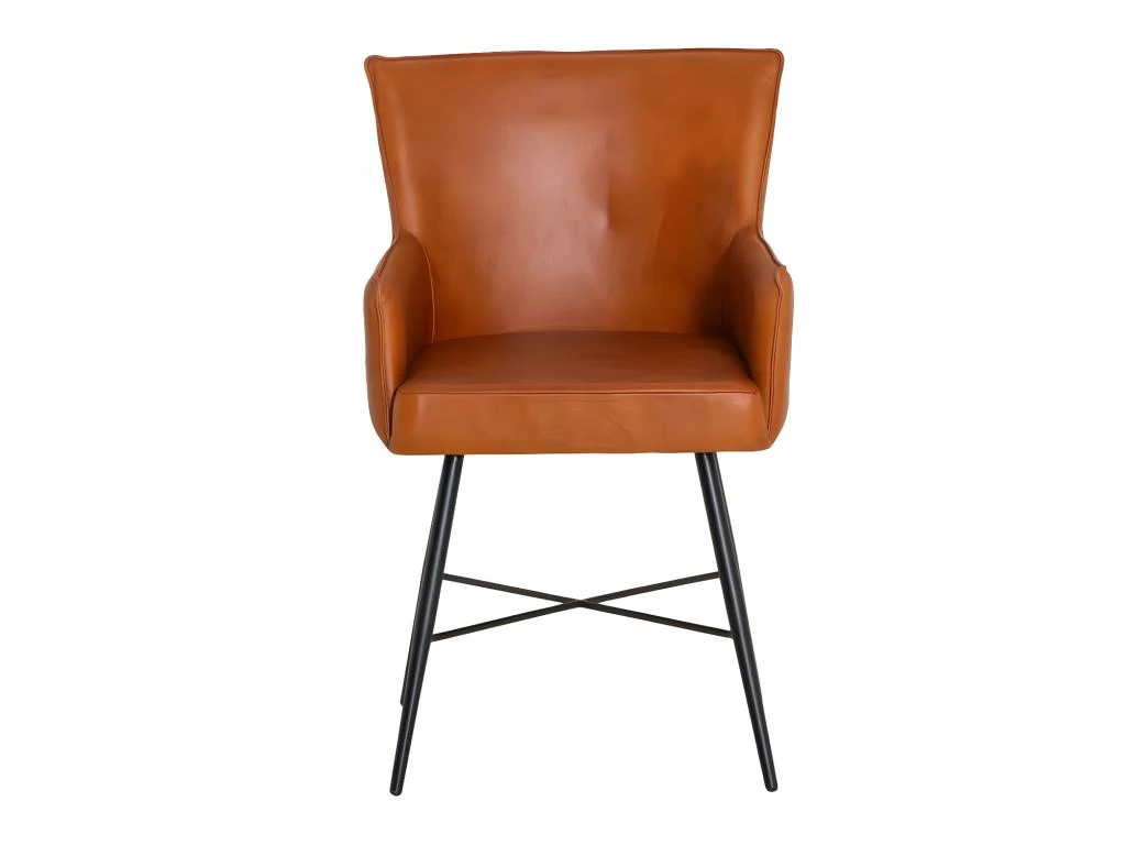 Fauteuil En Cuir Marron Hipolyte â Image 5