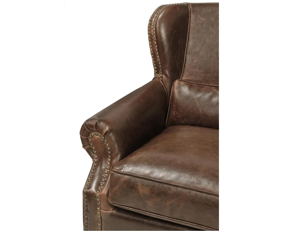 Fauteuil 100% Cuir EDOUARD - Marron â Image 7