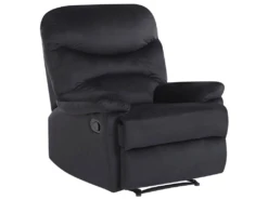 Fauteuil De Relaxation En Velours Noir ESLOV