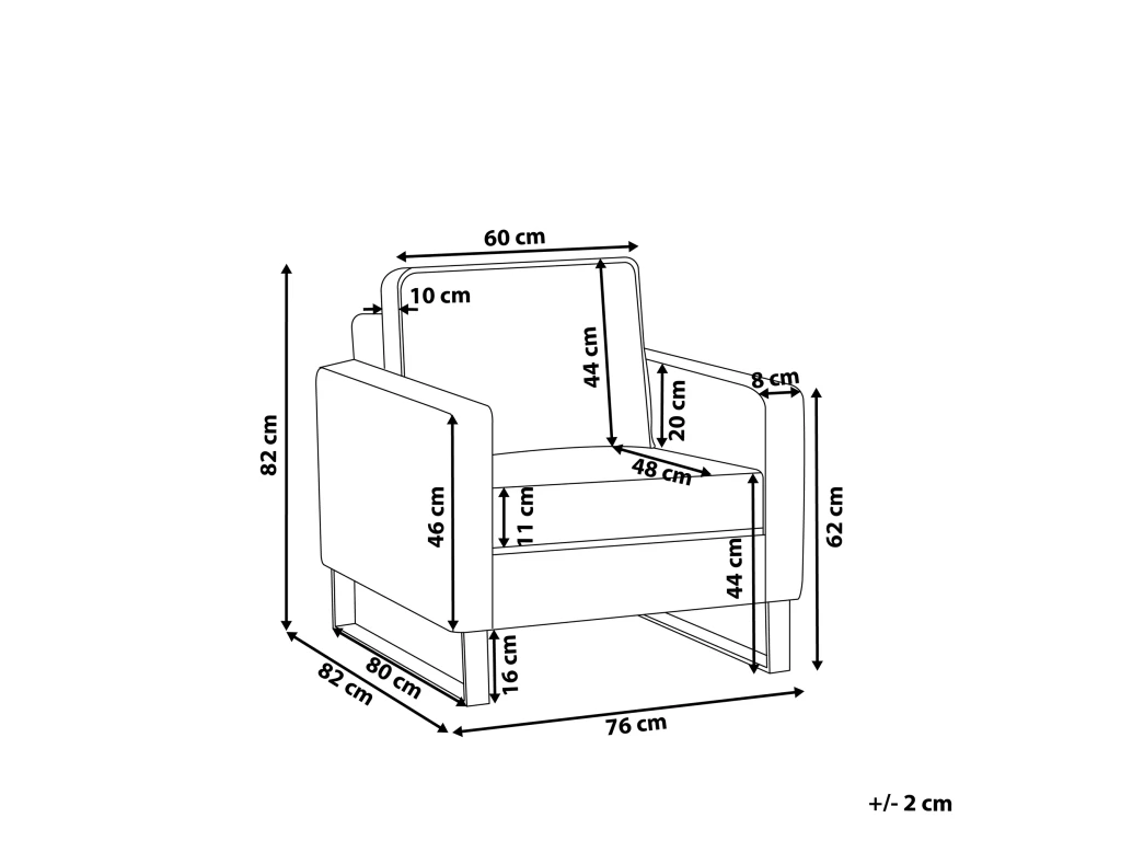 Fauteuil En Velours Côtelé Gris VIND – Image 3