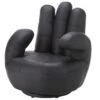 Fauteuil Main Pivotant CATCHY En Simili - Noir