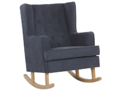 Fauteuil Ă Bascule En Tissu Gris TRONDHEIM II