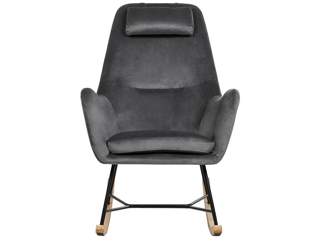 Chaise à Bascule Grise Foncée ARRIE – Image 4