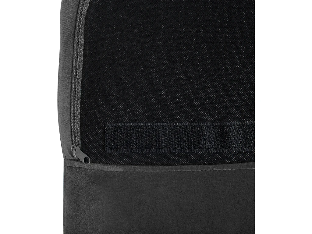 Chaise à Bascule En Velours Gris Foncé ELLAN – Image 7