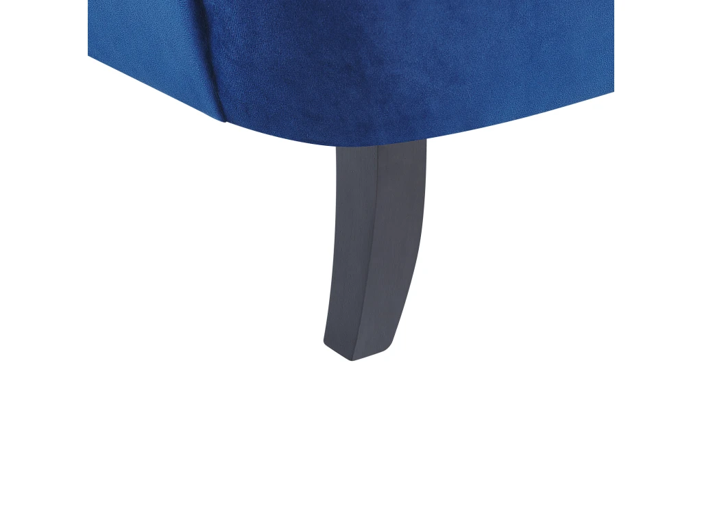 Fauteuil Style Chesterfield En Tissu Bleu Marine VIBORG II – Image 9