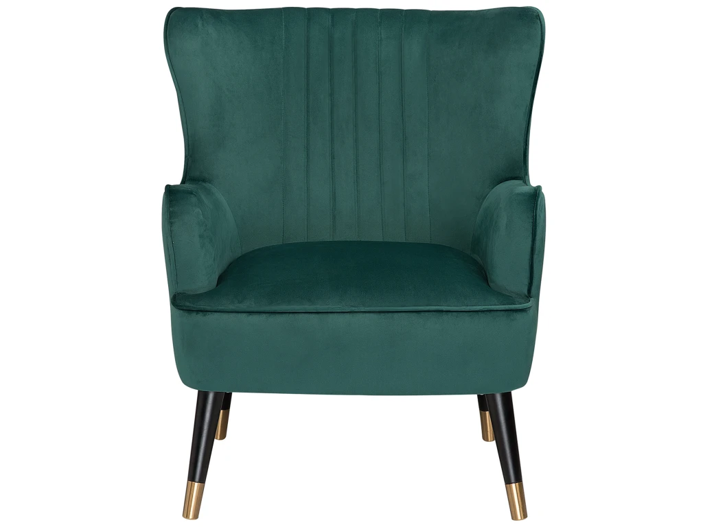 Fauteuil En Velours Vert Foncé VARBERG – Image 5