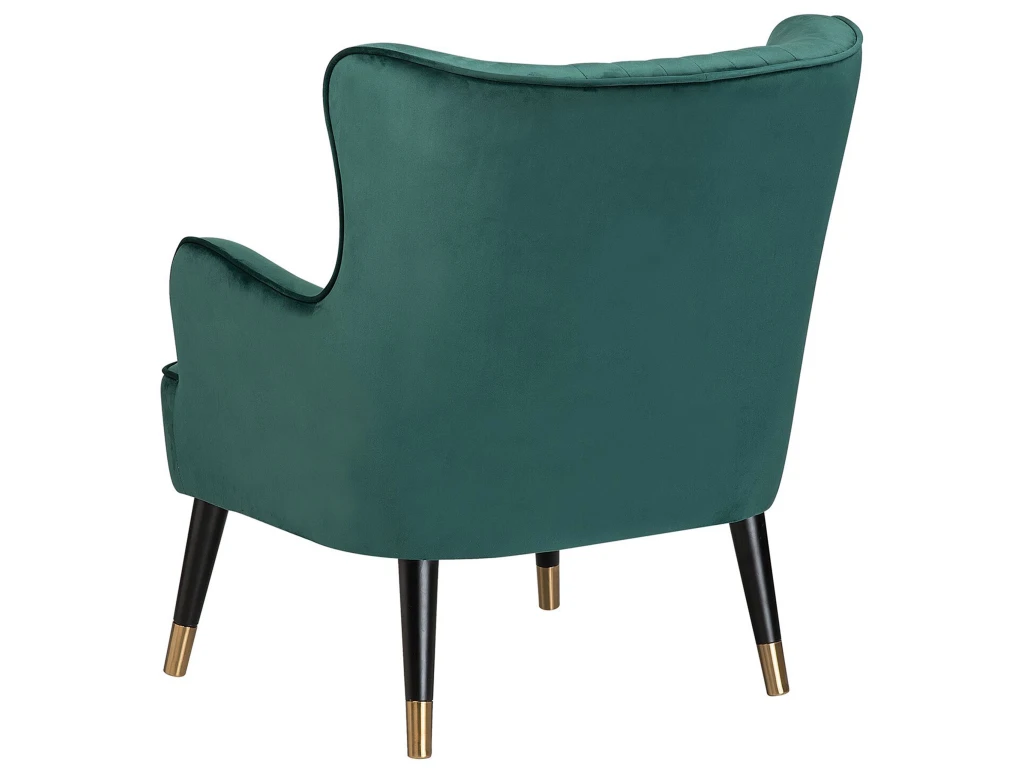 Fauteuil En Velours Vert Foncé VARBERG – Image 6