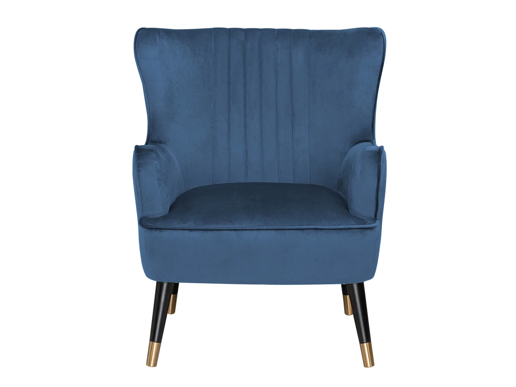Fauteuil En Velours Bleu VARBERG – Image 4