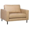 Fauteuil En Cuir PU Beige SAVALEN