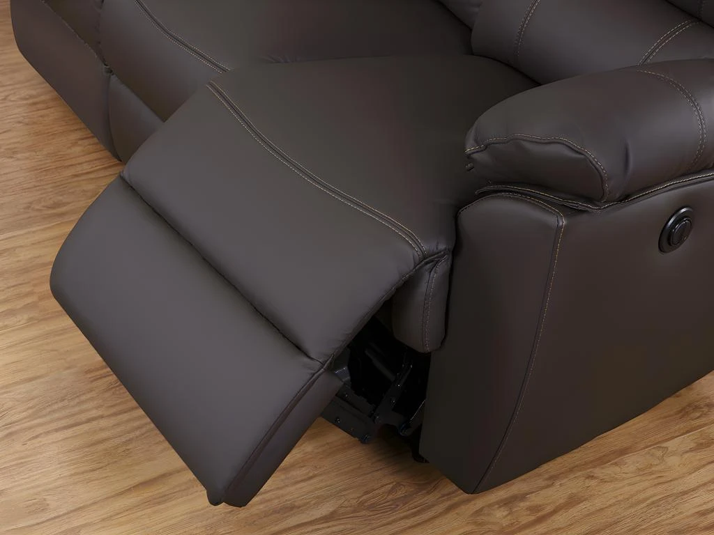 Fauteuil Relax électrique En Cuir MARCIS - Marron – Image 8