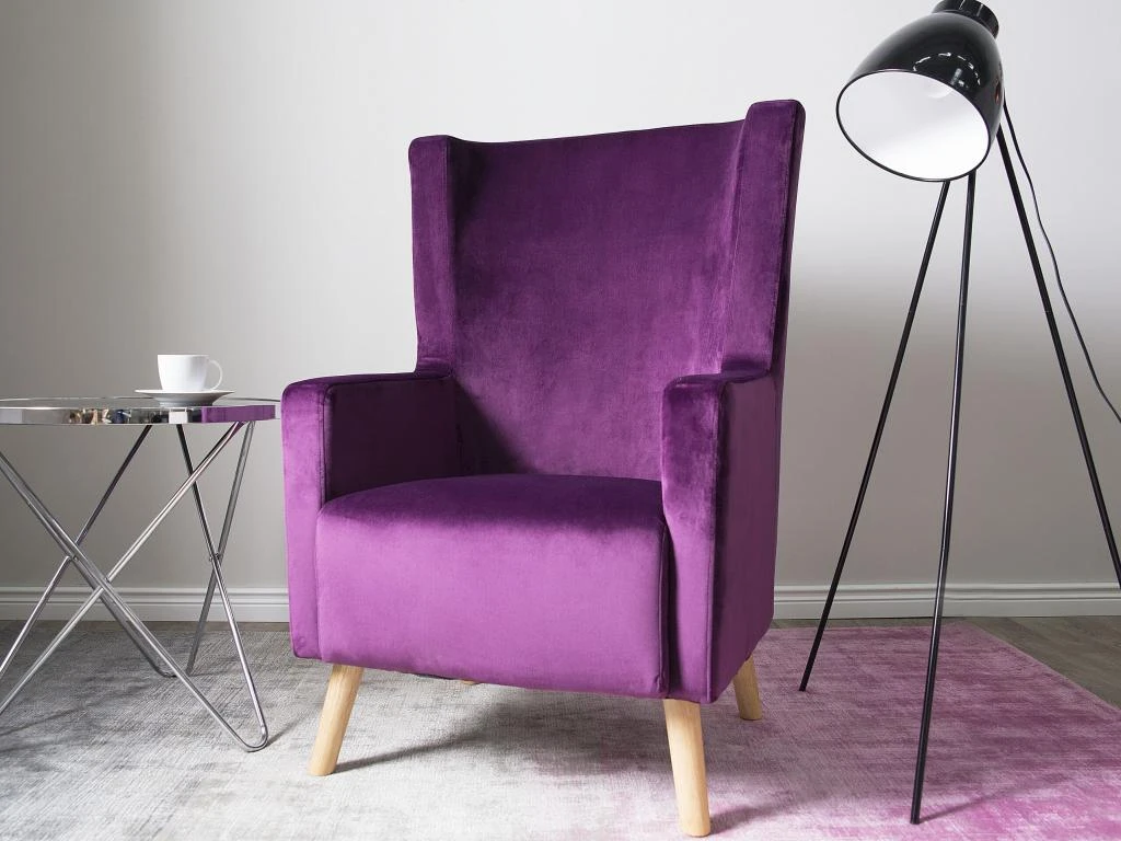 Fauteuil Bergère Violet ONEIDA – Image 2