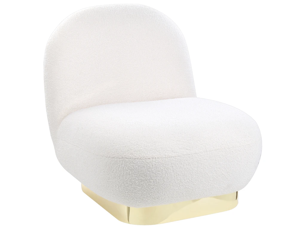Fauteuil à Poil Bouclé Blanc LOVIISA