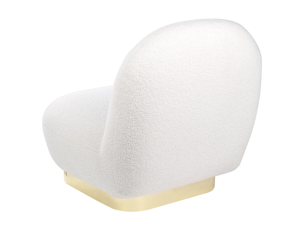 Fauteuil à Poil Bouclé Blanc LOVIISA – Image 5