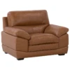 Fauteuil En Cuir PU Marron HORTEN