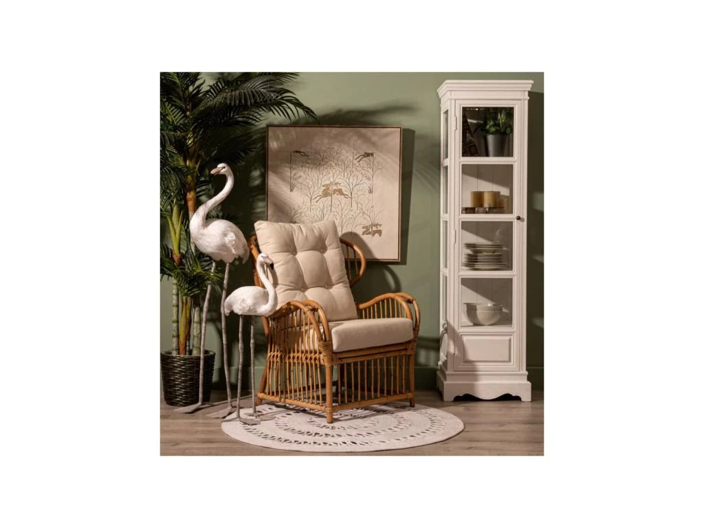 Fauteuil Ă Accoudoirs Avec Coussins Rotin - TEBIGY â Image 2