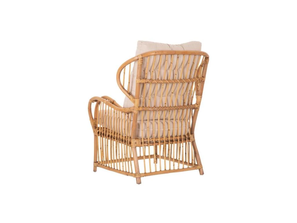 Fauteuil Ă Accoudoirs Avec Coussins Rotin - TEBIGY â Image 4