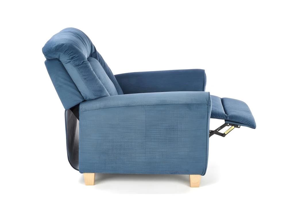 Fauteuil Inclinable 79-103 X 91 X 92-162 Cm - Bleu FoncĂ© â Image 3