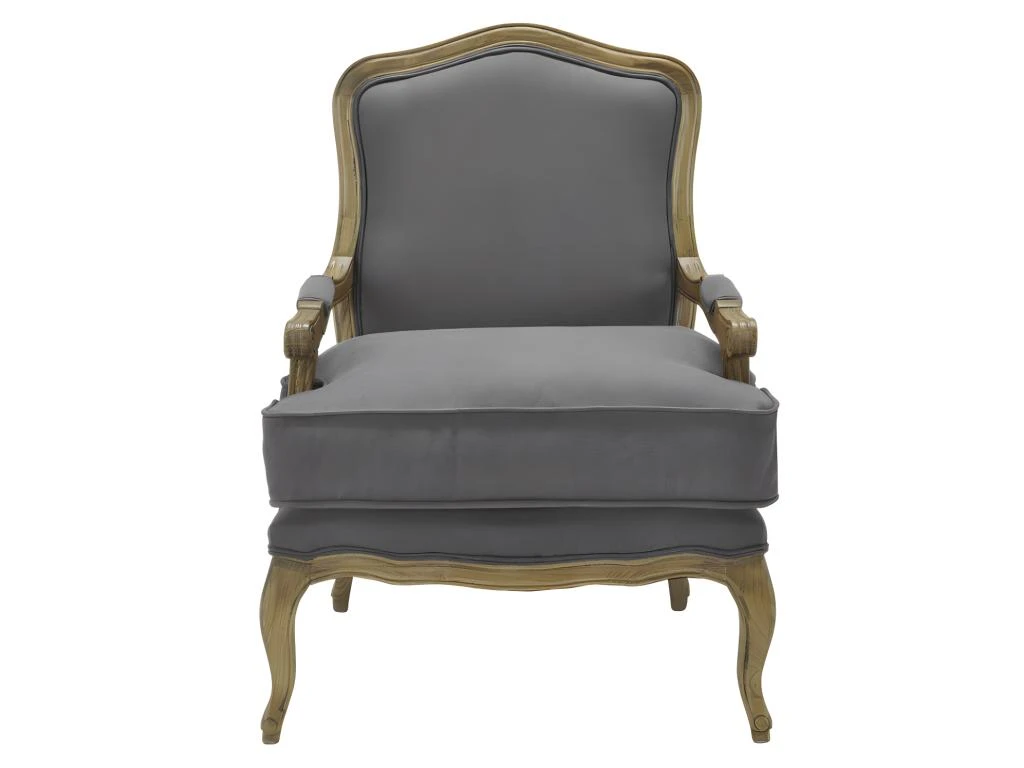 Fauteuil Bergère En Lin MAHAUX - Gris – Image 6