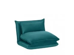 Nala - Chauffeuse Convertible 1 Place En Velours - Couleur - Bleu Canard