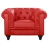 Grand Fauteuil Chesterfield Rouge