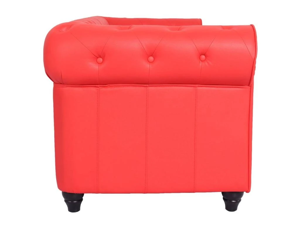 Grand Fauteuil Chesterfield Rouge – Image 3