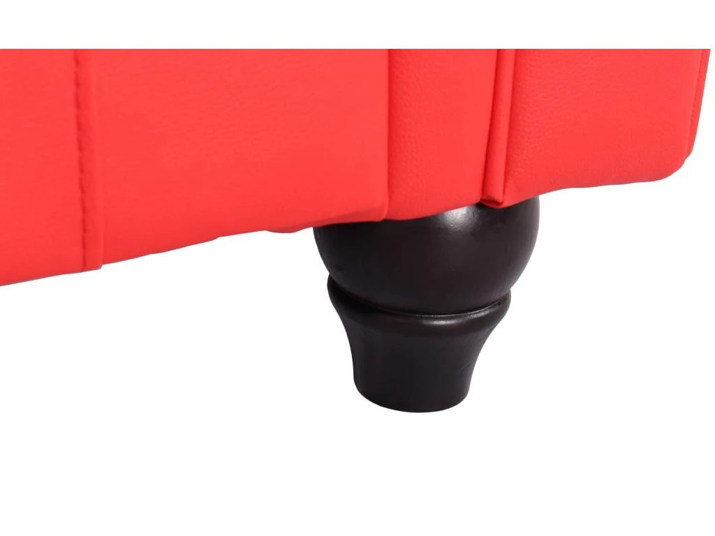 Grand Fauteuil Chesterfield Rouge – Image 4