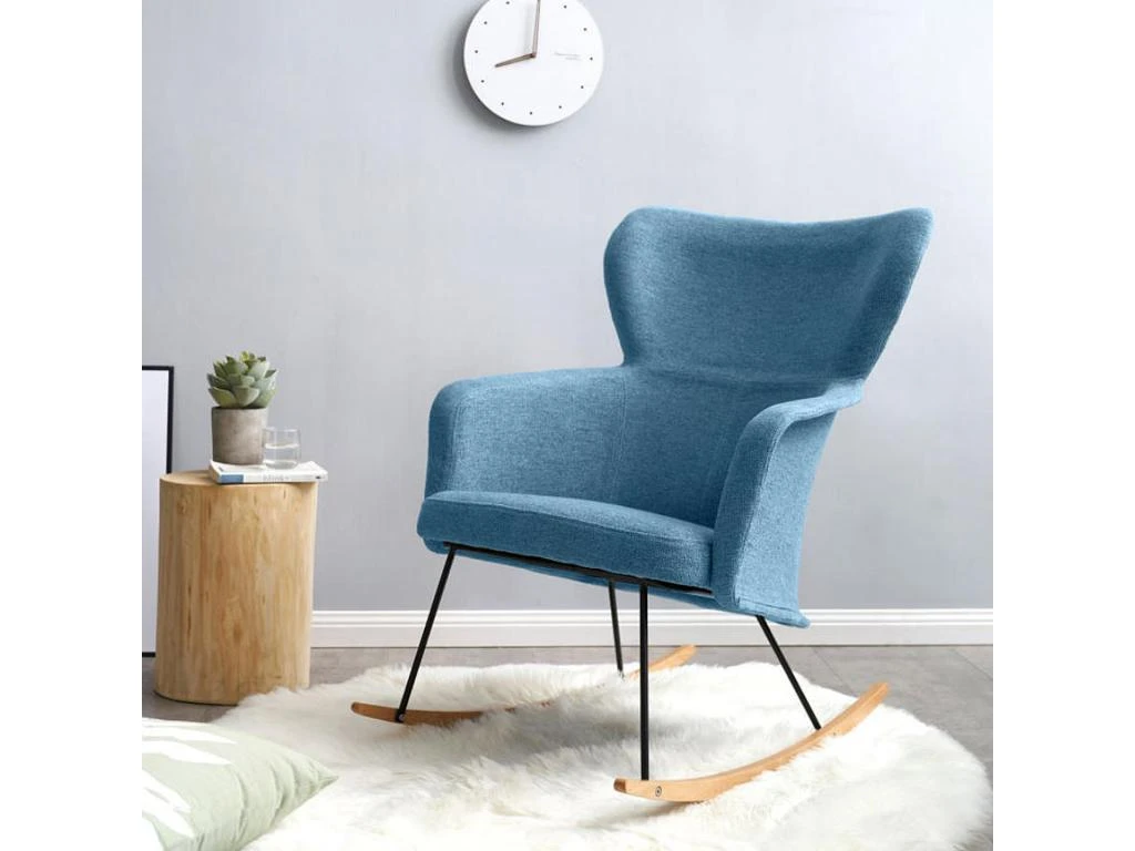 Chaise à Bascule Pärumm Kamil Aigue-Marine 68,5x82x86,5 Cm – Image 2