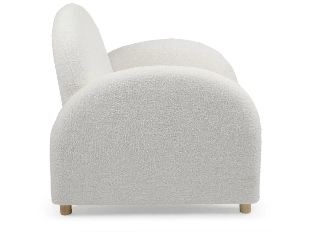 Fauteuil Club Bowie Tissu Bouclette Blanc – Image 4
