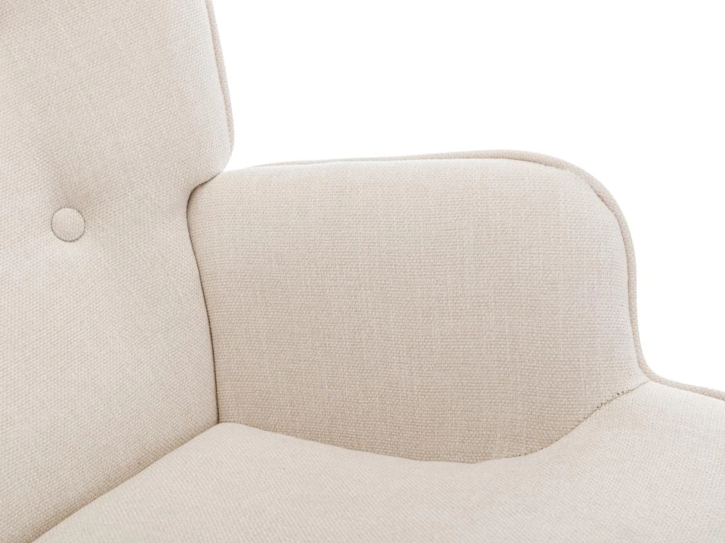 Fauteuil à Bascule En Tissu Chiné Beige ELMINA II – Image 4