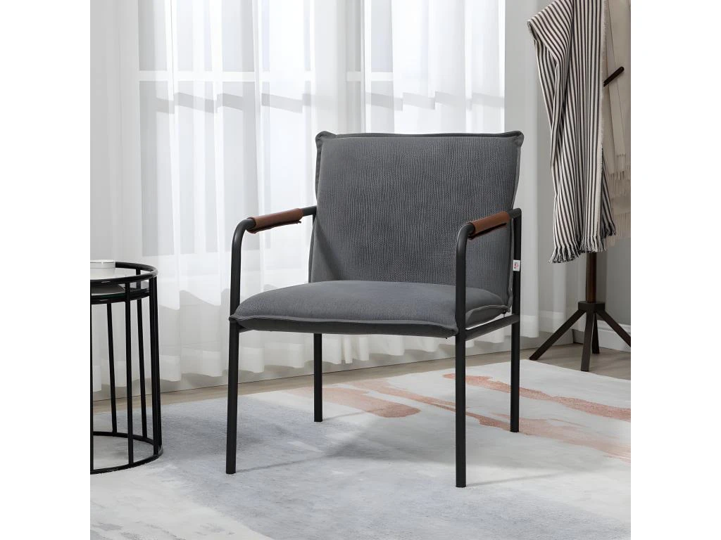 Fauteuil NĂ©o-retro PINTO Noir â Image 2