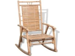 Chaise à Bascule En Bambou