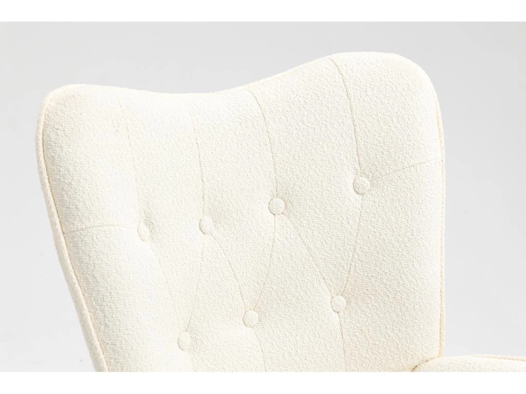 Fauteuil Relax Scandinave En Tissu Bouclette,kas â Image 5