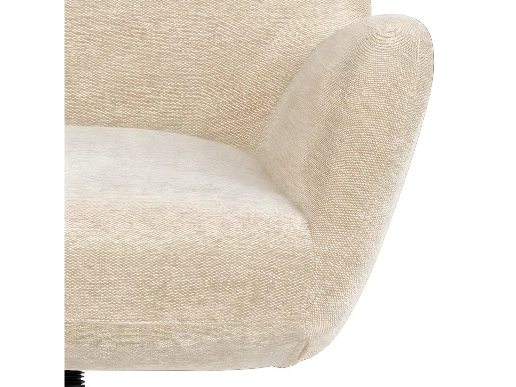 Talgarth Fauteuil Relax Avec Tabouret, Crème, Noir. – Image 6