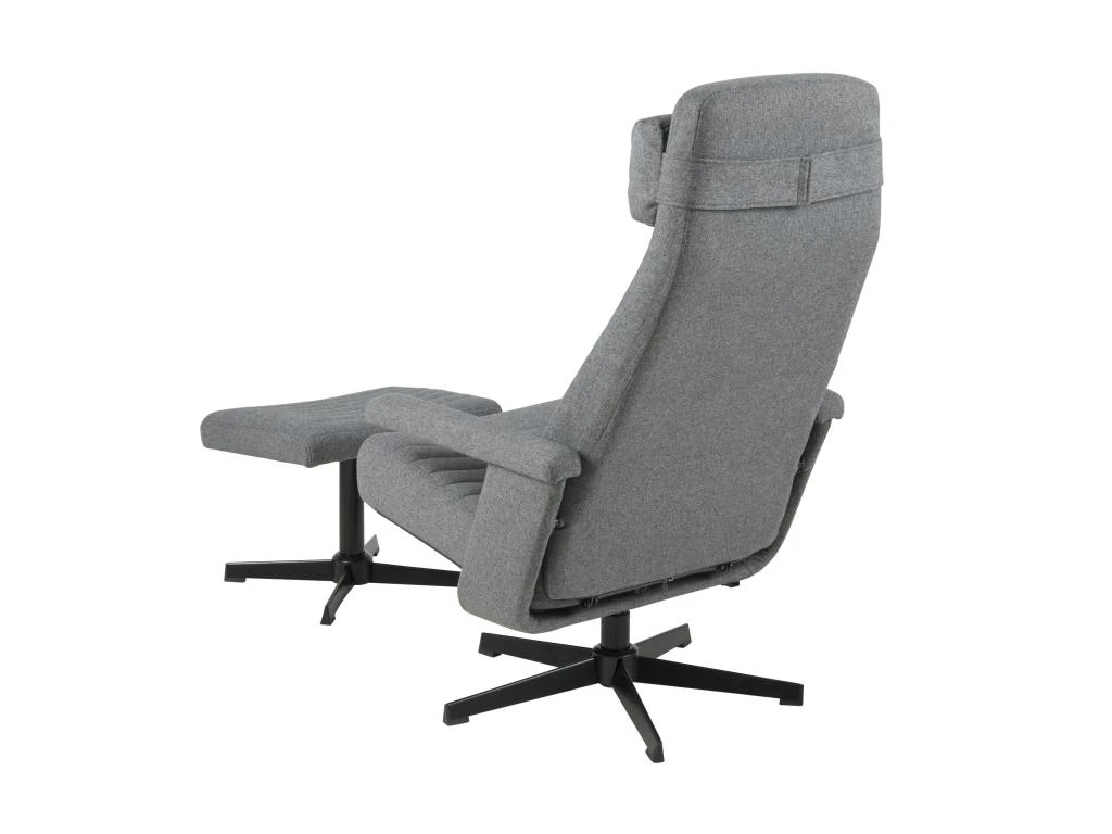 Trane Fauteuil Relax Avec Pied Pivotant Et Repose-pieds En Gris FoncĂ©. â Image 4