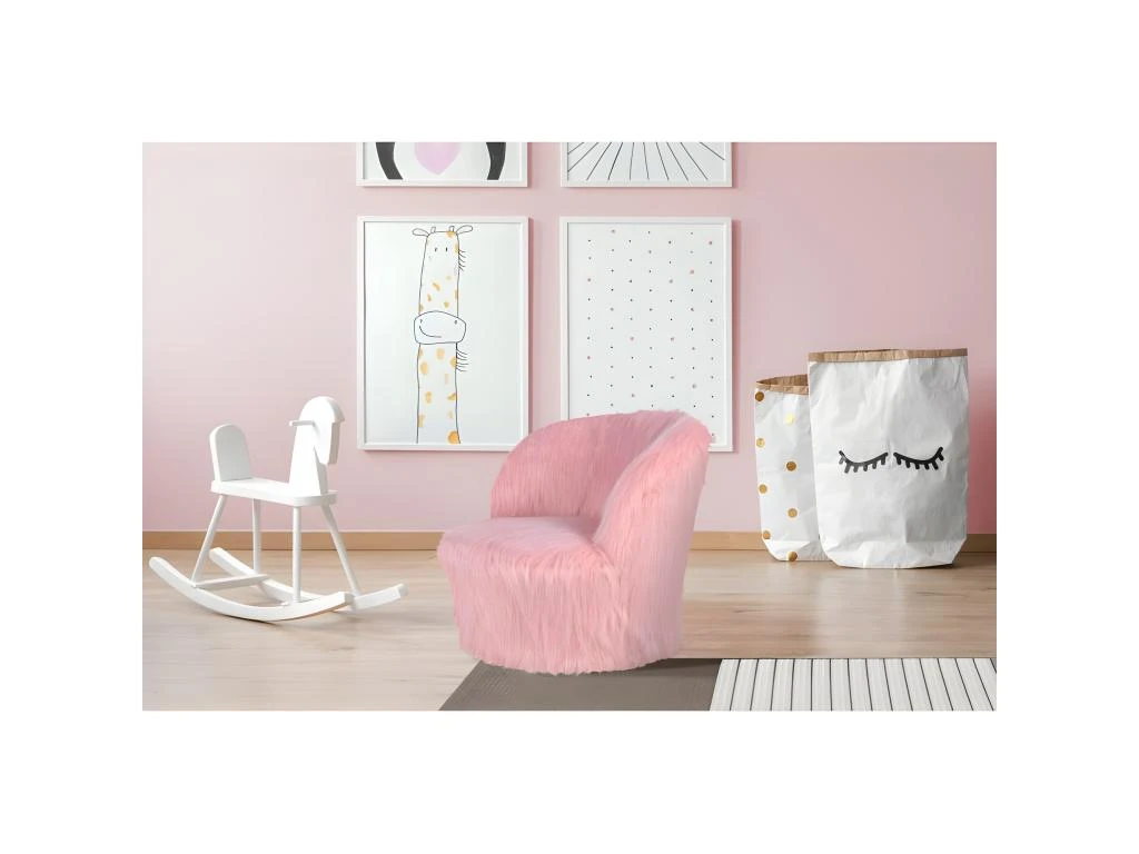 Fauteuil Enfant Design "Nanny" 47cm Rose – Image 3