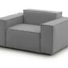 Chaise Longue Cristiana, Chaise Longue, 100% Made In Italy, Fauteuil Relax En Tissu Rembourré, Cm 160x95h70, Gris