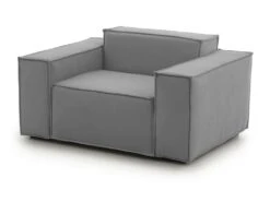 Chaise Longue Cristiana, Chaise Longue, 100% Made In Italy, Fauteuil Relax En Tissu Rembourré, Cm 160x95h70, Gris