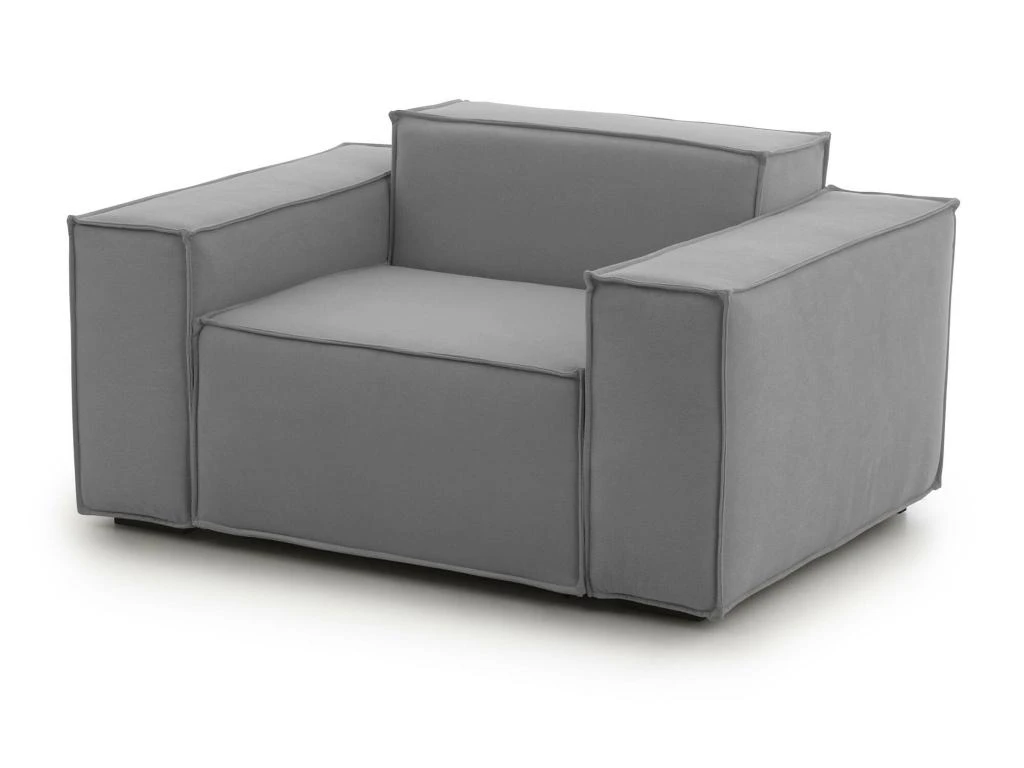 Chaise Longue Cristiana, Chaise Longue, 100% Made In Italy, Fauteuil Relax En Tissu Rembourré, Cm 160x95h70, Gris