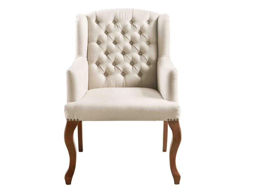 Fauteuil Bergère En Tissu PARUNA - Beige – Image 5