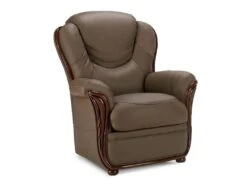 Fauteuil 100% Cuir De Buffle ADELAIDE - Taupe
