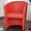 Fauteuil Cabriolet En Simili RANIN - Rouge
