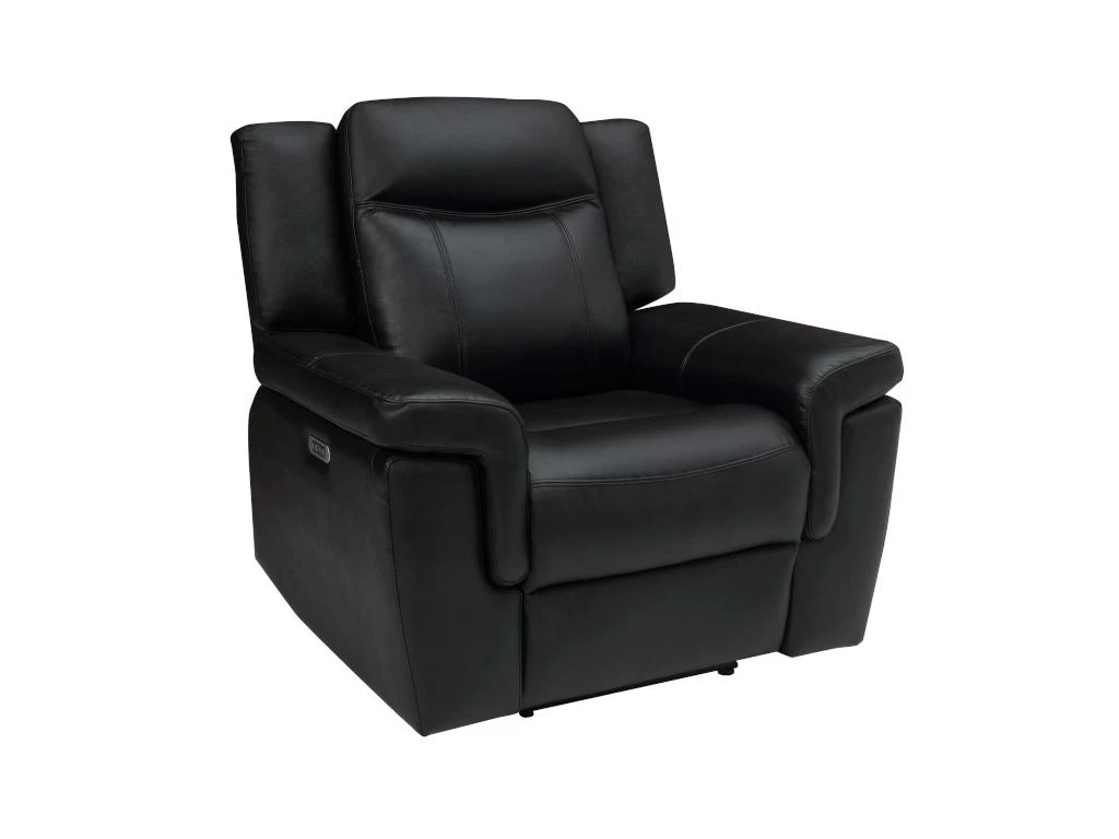 Fauteuil Relax électrique En Cuir KENNETH - Noir – Image 5