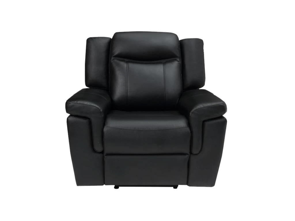Fauteuil Relax électrique En Cuir KENNETH - Noir – Image 4