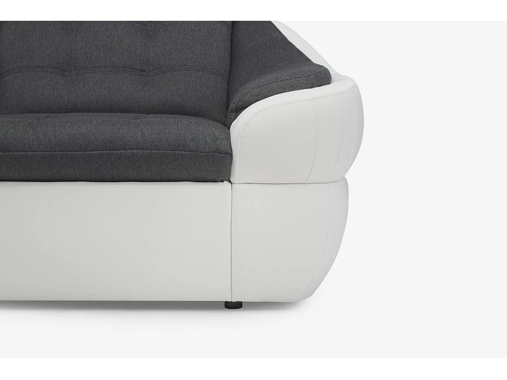Fauteuil En Tissu Et Simili FAREZ - Bicolore Gris Et Blanc â Image 8