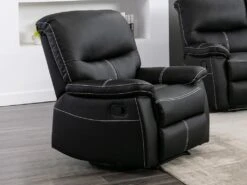 Fauteuil Relax En Simili Noir CANBY
