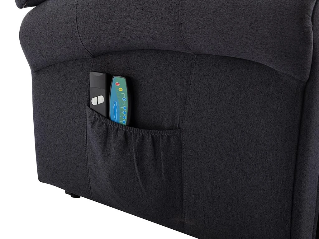 Fauteuil Massant En Tissu Avec Releveur électrique - Gris Anthracite - LOVARI – Image 7