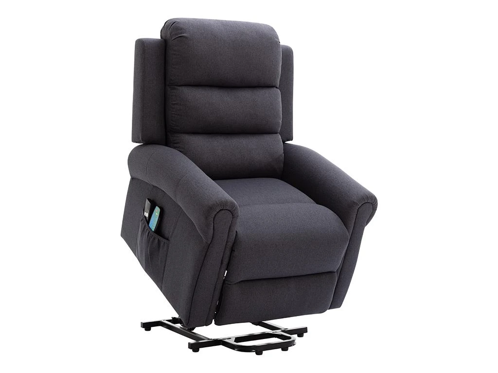 Fauteuil Massant En Tissu Avec Releveur électrique - Gris Anthracite - LOVARI – Image 5